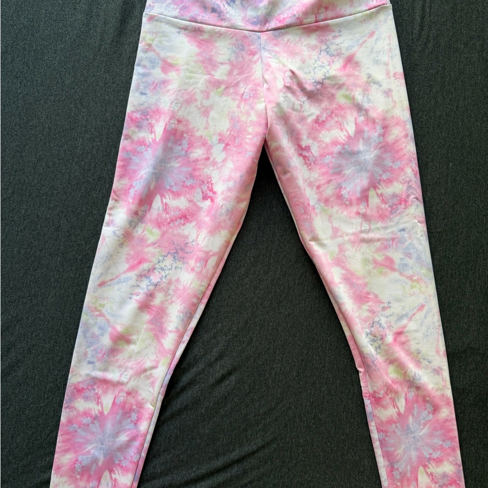 Pink Tie-Dye Leggings